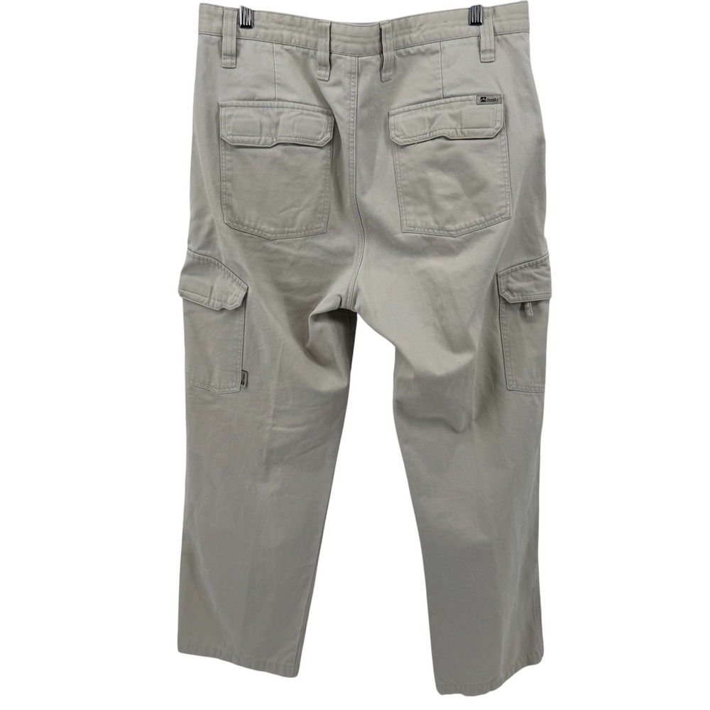 Rusty Cargo Pants Mens 34 x 30 Tan Cotton Utility Straight Leg 90s Y2K Skate